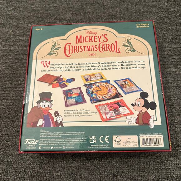 2022 Disney Mickey's Christmas Carol Holiday Game By Funko 2-4 players Ages 4+ - Picture 3 of 3